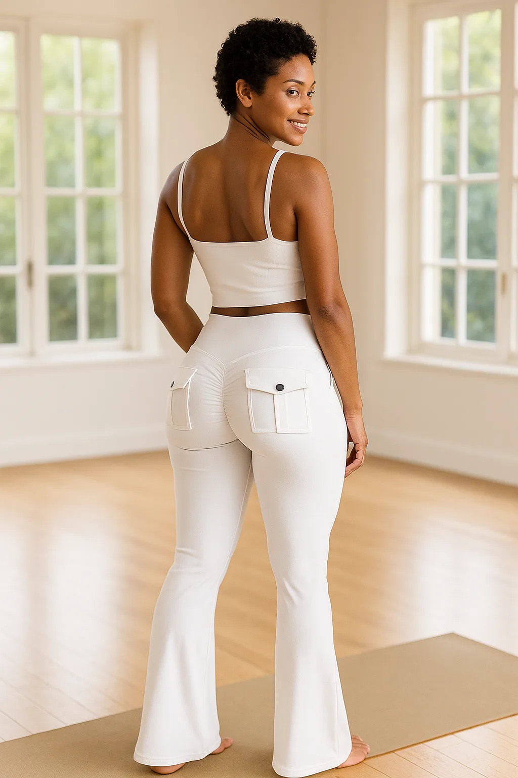 20250815_1724_White Flare Athletic Pants_remix_01k2qpan12fe6tk74n7b9j3rs2